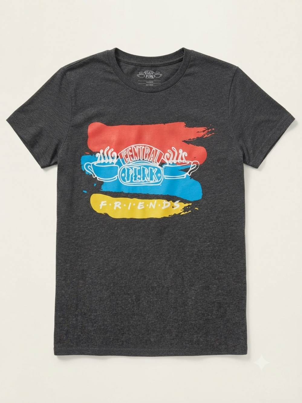 Friends Central Perk graphic t-shirt in dark heather gray